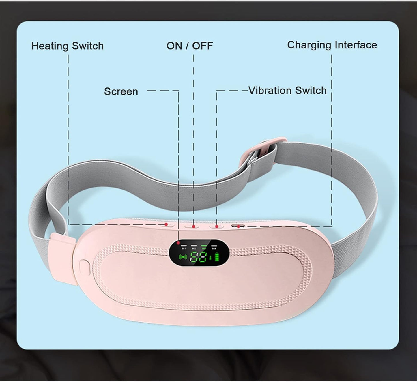 Almohadilla térmica portatil para los dolores menstruales
