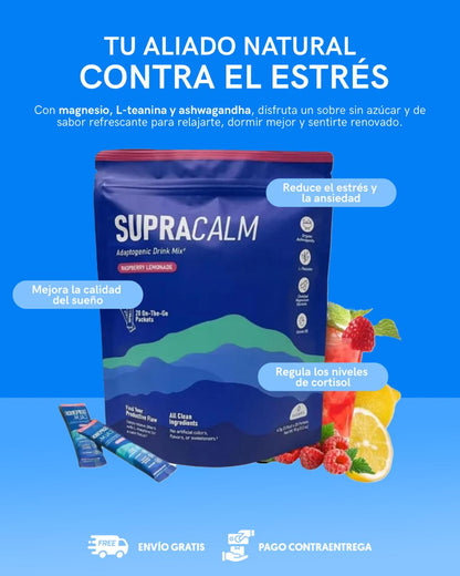 SupraCalm| Powdered Drink (Apoyo al cortisol, alivio estrés y ansiedad) | 20 PAQ